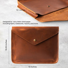 Load image into Gallery viewer, Leather File Folder and Document Holder