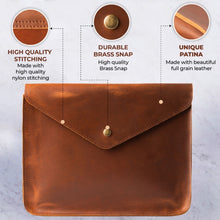 Load image into Gallery viewer, Leather File Folder and Document Holder