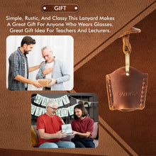 Load image into Gallery viewer, Leather Eyeglass Holder Lanyard