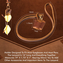 Load image into Gallery viewer, Leather Eyeglass Holder Lanyard
