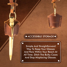 Load image into Gallery viewer, Leather Eyeglass Holder Lanyard
