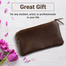 Load image into Gallery viewer, Leather Makeup Pouch and Cosmetic Bag