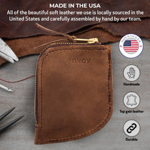 Load image into Gallery viewer, Leather Cash Organizer with Knife and Flashlight Holder