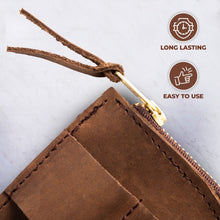 Load image into Gallery viewer, Leather Cash Organizer with Knife and Flashlight Holder
