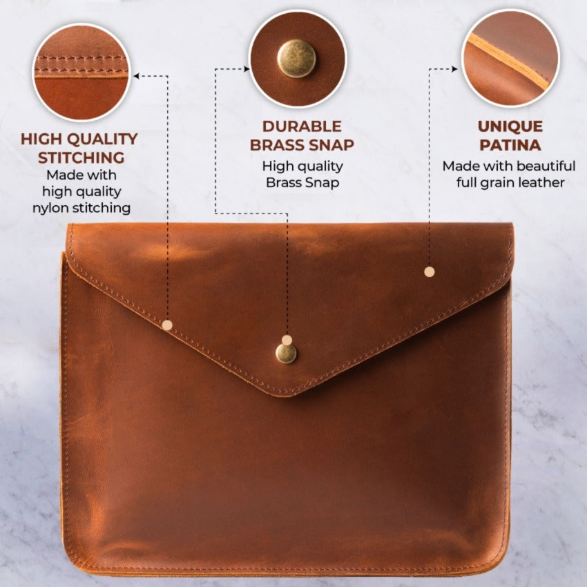 Leather document holder